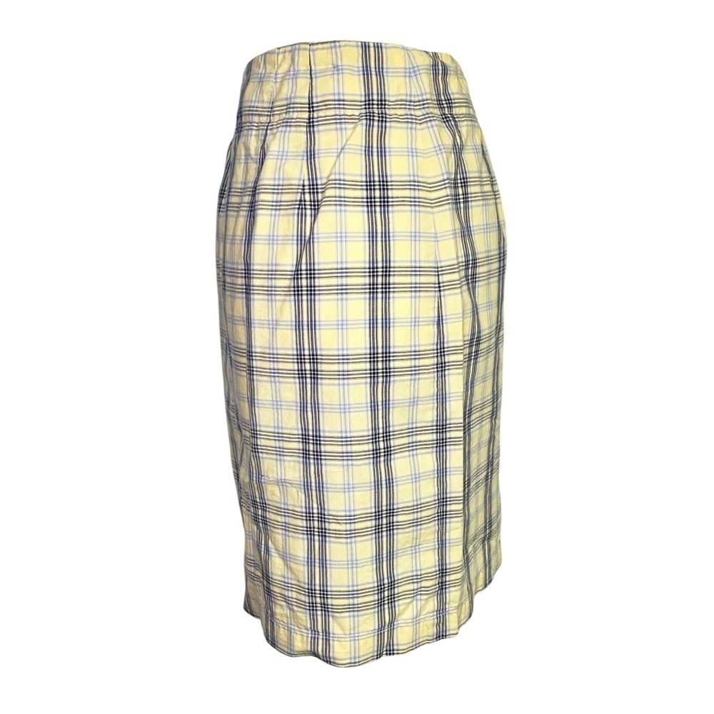 Charter Club Yellow and Black Plaid Pencil Wrap Skirt - Picture 3 of 13